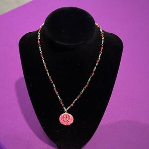 Elegant Red Pendant Necklace